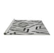 Sideview of Machine Washable Transitional Platinum Gray Rug, wshpat974gry