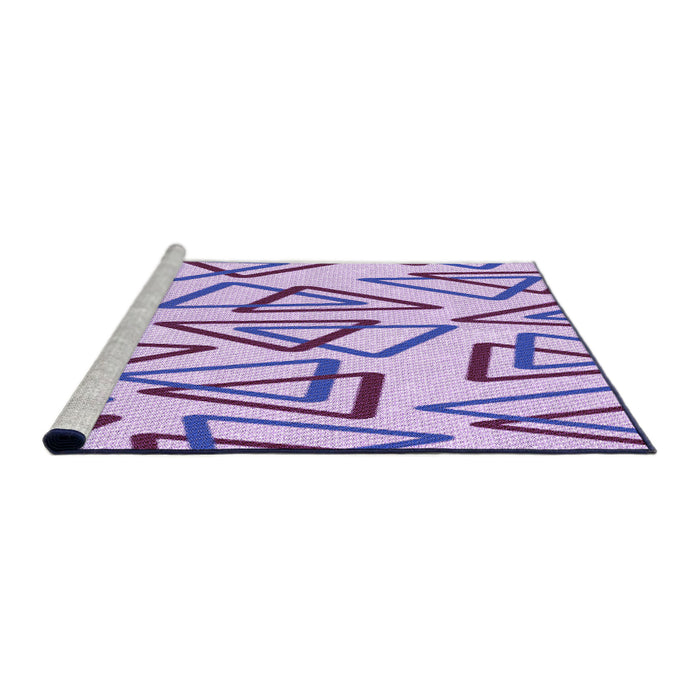 Sideview of Machine Washable Transitional Purple Violet Purple Rug, wshpat974pur