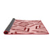 Thickness of Patterned Red Rug, pat974rd