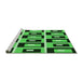 Sideview of Machine Washable Transitional Deep Emerald Green Rug, wshpat975grn