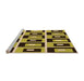 Sideview of Machine Washable Transitional Golden Brown Yellow Rug, wshpat975org