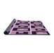 Thickness of Patterned Plum Purple Rug, pat975pur