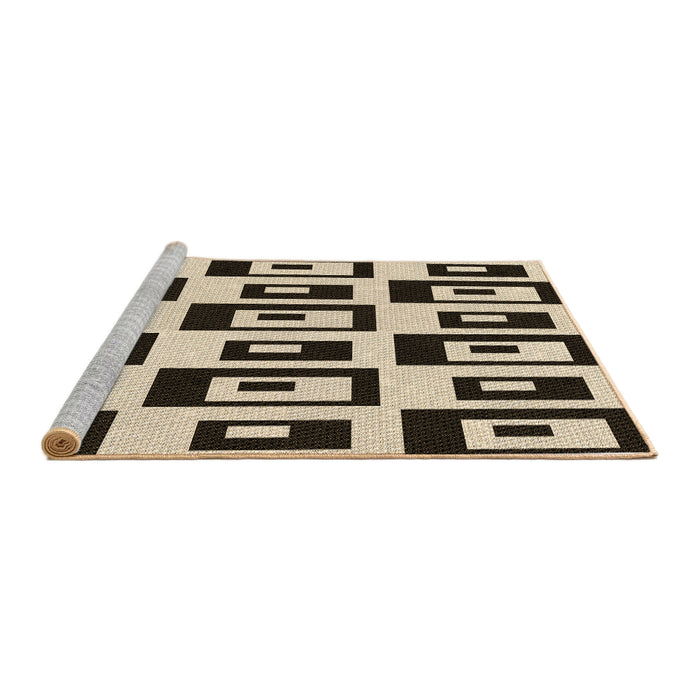 Sideview of Machine Washable Transitional Chocolate Brown Rug, wshpat976brn