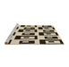 Sideview of Machine Washable Transitional Chocolate Brown Rug, wshpat976brn