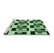 Sideview of Machine Washable Transitional Dark Forest Green Rug, wshpat976grn