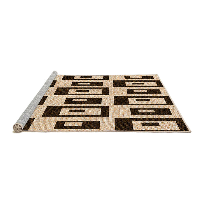 Sideview of Machine Washable Transitional Deep Peach Orange Rug, wshpat976org