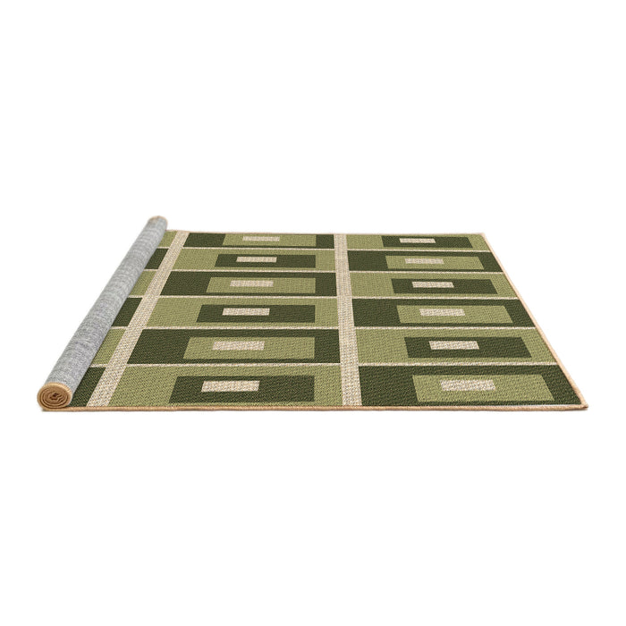 Sideview of Machine Washable Transitional Antique Bronze Green Rug, wshpat977brn