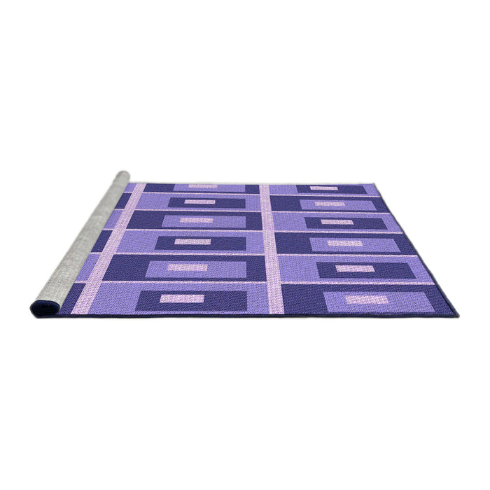 Sideview of Machine Washable Transitional Amethyst Purple Rug, wshpat977pur