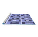 Sideview of Machine Washable Transitional Deep Periwinkle Purple Rug, wshpat978blu