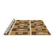 Sideview of Machine Washable Transitional Saddle Brown Rug, wshpat978brn