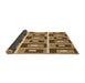 Thickness of Patterned Saddle Brown Rug, pat978brn