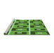 Sideview of Machine Washable Transitional Green Rug, wshpat978grn