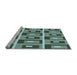 Sideview of Machine Washable Transitional Medium Forest Green Rug, wshpat978lblu