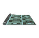 Thickness of Patterned Medium Forest Green Rug, pat978lblu