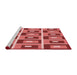 Sideview of Machine Washable Transitional Red Rug, wshpat978rd