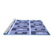 Sideview of Machine Washable Transitional Sky Blue Rug, wshpat979blu