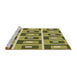 Sideview of Machine Washable Transitional Metallic Gold Rug, wshpat979brn