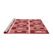 Sideview of Machine Washable Transitional Red Rug, wshpat979rd