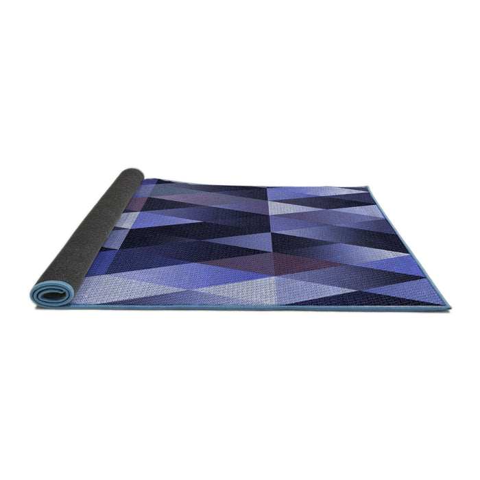 Thickness of Patterned Blue Rug, pat98blu