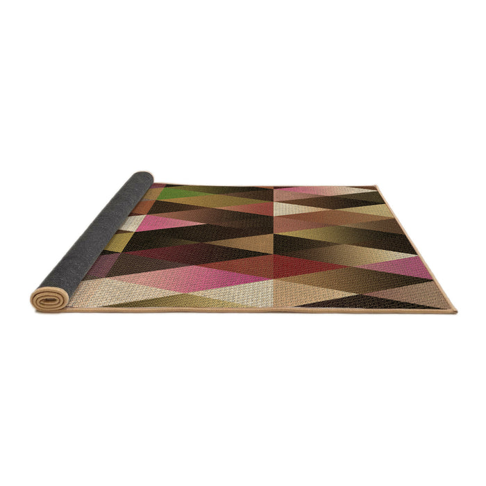 Thickness of Patterned Bronze Brown Rug, pat98brn