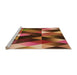 Sideview of Machine Washable Transitional Orange Rug, wshpat98org