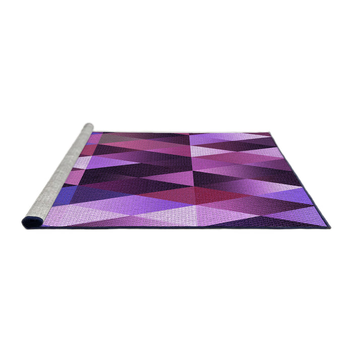 Sideview of Machine Washable Transitional Purple Rug, wshpat98pur