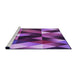 Sideview of Machine Washable Transitional Purple Rug, wshpat98pur