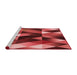 Sideview of Machine Washable Transitional Red Rug, wshpat98rd