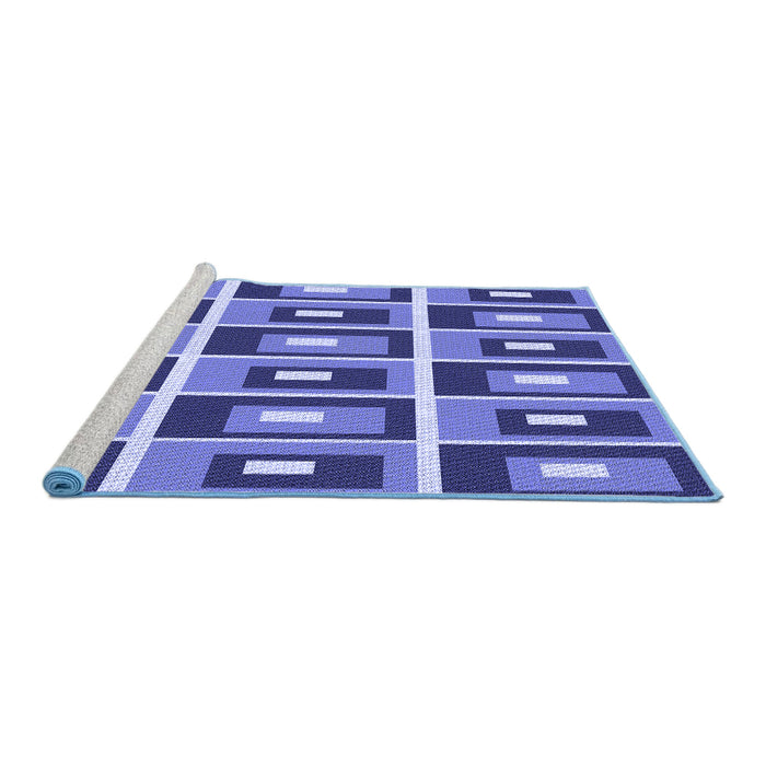 Sideview of Machine Washable Transitional Purple Mimosa Purple Rug, wshpat980blu