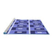 Sideview of Machine Washable Transitional Purple Mimosa Purple Rug, wshpat980blu