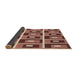 Thickness of Patterned Brown Red Rug, pat980brn