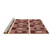 Sideview of Machine Washable Transitional Brown Red Rug, wshpat980brn