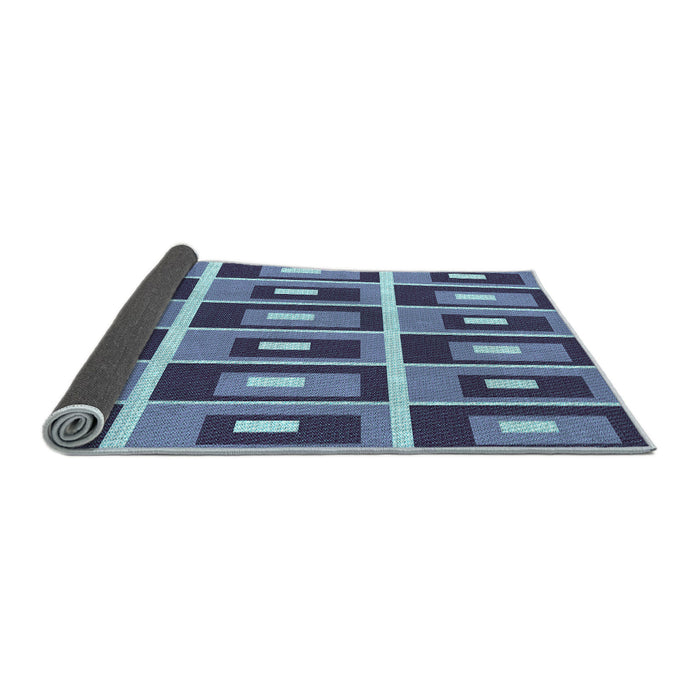 Thickness of Patterned Crystal Blue Rug, pat980lblu