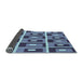 Thickness of Patterned Crystal Blue Rug, pat980lblu