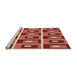 Sideview of Machine Washable Transitional Red Rug, wshpat980org