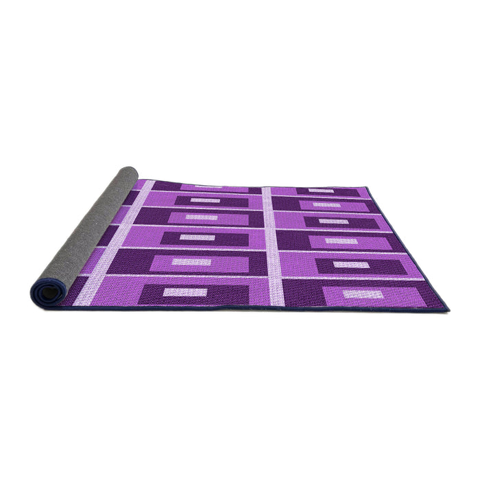 Thickness of Patterned Purple Rug, pat980pur