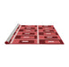 Sideview of Machine Washable Transitional Red Rug, wshpat980rd