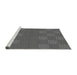 Sideview of Machine Washable Transitional Gray Rug, wshpat981gry