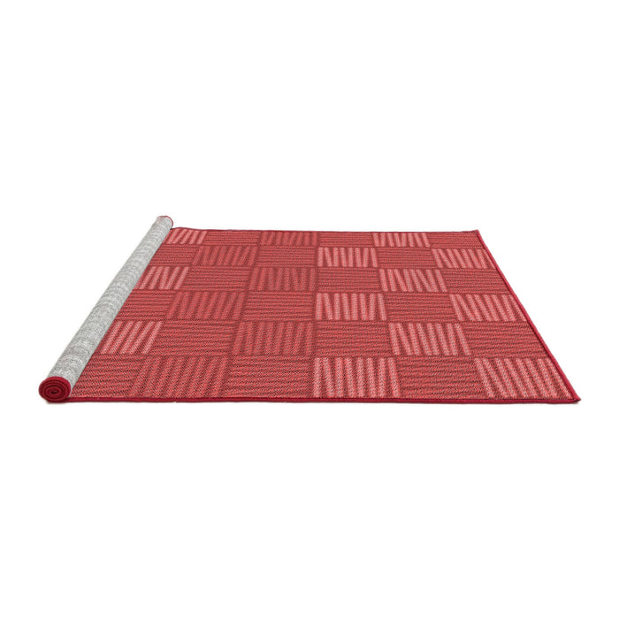 Sideview of Machine Washable Transitional Red Rug, wshpat981rd