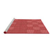 Sideview of Machine Washable Transitional Red Rug, wshpat981rd