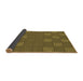 Thickness of Patterned Dark Bronze Brown Rug, pat982brn