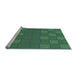 Sideview of Machine Washable Transitional Medium Forest Green Rug, wshpat982lblu