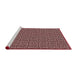 Sideview of Machine Washable Transitional Rose Pink Rug, wshpat983rd