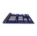 Thickness of Patterned Purple Rug, pat986blu