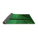 Thickness of Patterned Deep Emerald Green Rug, pat987grn