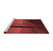 Sideview of Machine Washable Transitional Crimson Red Rug, wshpat987rd