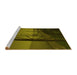 Sideview of Machine Washable Transitional Dark Yellow Green Rug, wshpat987yw