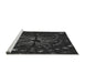 Sideview of Machine Washable Transitional Midnight Gray Rug, wshpat989gry