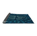 Thickness of Patterned Blue Rug, pat989lblu