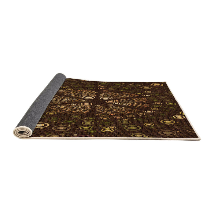 Thickness of Patterned Saddle Brown Rug, pat989org